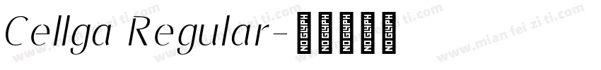 Cellga Regular字体转换